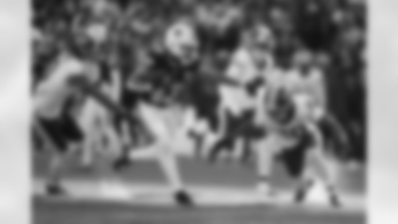 Career Day for Malik Davis

In the first half, the Cowboys offense hammered the ground game early and often with both Javonte Williams and Malik Davis. After picking up 54 yards and his 11th touchdown of the year on 13 carries, Williams had a shoulder stinger rise up again, leaving Malik Davis to lead the way. 

And lead the way he did. Davis more than doubled his previous career high and rushing yards and recorded his first ever 100-yard rushing game with 103 yards on 20 carries, averaging 5.2 per touch. 

What could be more impressive is that at the end of the game, Davis was poked in the eye and was dealing with it swelling. 

"Literally, I looked over and his eye's all swollen. It looked like he took a right hand from Tyson," Head coach Brian Schottenheimer said. "I'm so proud of him, man. He ran hard."