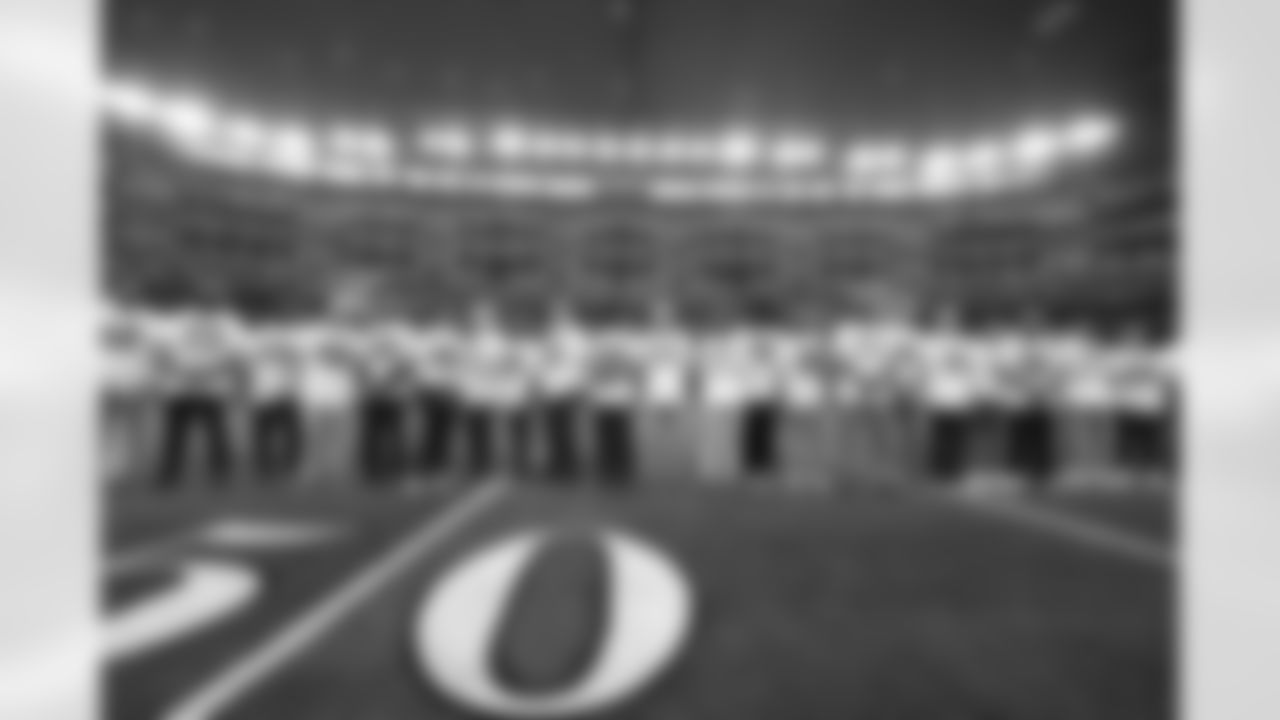 Cowboys veterans who played at least five years with the organization were honored before the game.