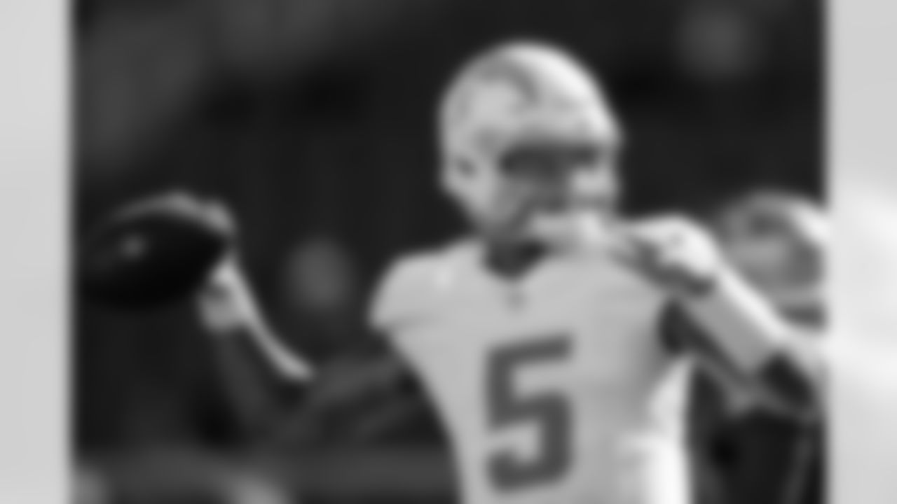 **16) What quarterback started the season finale for the Cowboys in 2024 but is now the backup with the Chargers?
Trey Lance spent most of his two years as a backup in Dallas. But in the 2024 regular-season finale against Washington, Lance got his first start with the Cowboys, and nearly led them to a win, only to see the Commanders score in the final seconds to grab a 23-19 win. Lance went 20-of-34 for 244 yards in the game. He hit free agency in March and signed with the Chargers, where he's been the backup to Justin Herbert.