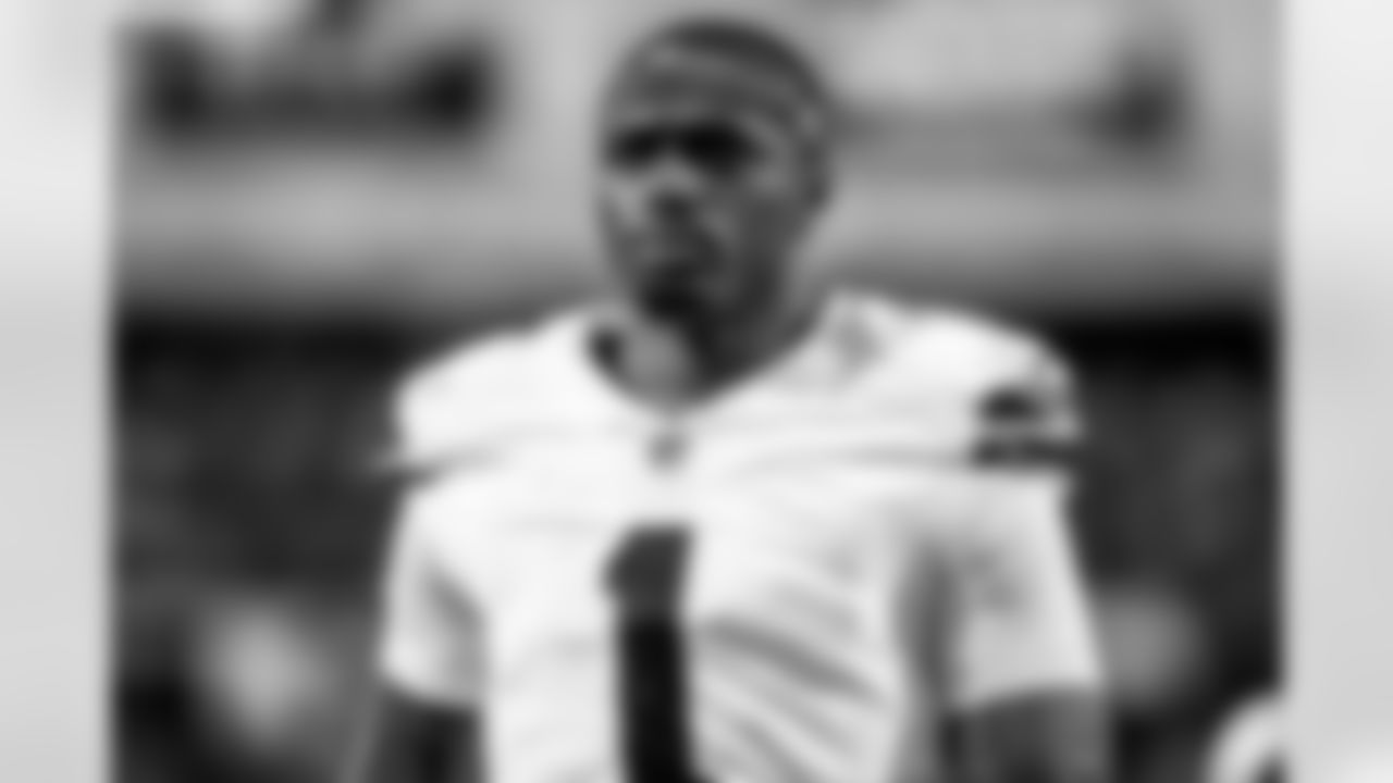 Dallas Cowboys safety Jayron Kearse (1) walks off the field before an NFL football game, Sunday, Dec. 17, 2023, in Orchard Park, NY. (AP Photo/Matt Durisko)