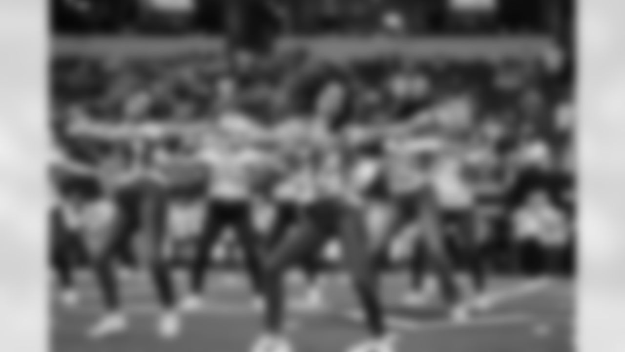 19 October 2025:   Cheerleaders halftime show
of the Dallas Cowboys during their regular season 44-22 win over the Washington Commanders at AT&T Stadium in Arlington, Texas.  Photo by James D. Smith/Dallas Cowboys