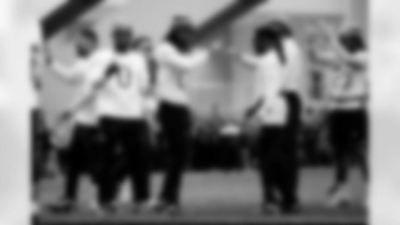 Dallas Cowboys wide receiver CeeDee Lamb (88) and wide receiver KaVontae Turpin (9) celebrate during the 2026 Pro Bowl Game on Tuesday, February 3, 2026 in San Francisco, California. (Kara Durrette/NFL)