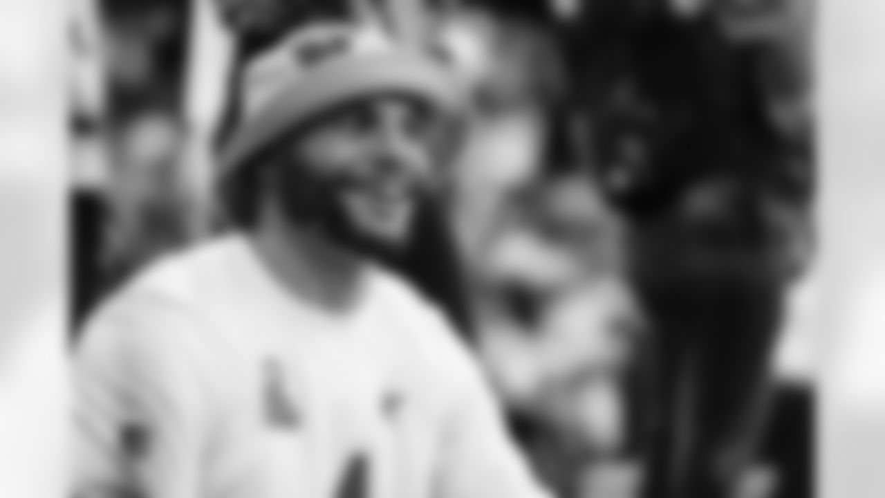 Dallas Cowboys quarterback Dak Prescott (4) smiles as he looks on during the 2026 Pro Bowl Game on Tuesday, February 3, 2026 in San Francisco, California. (Kara Durrette/NFL)