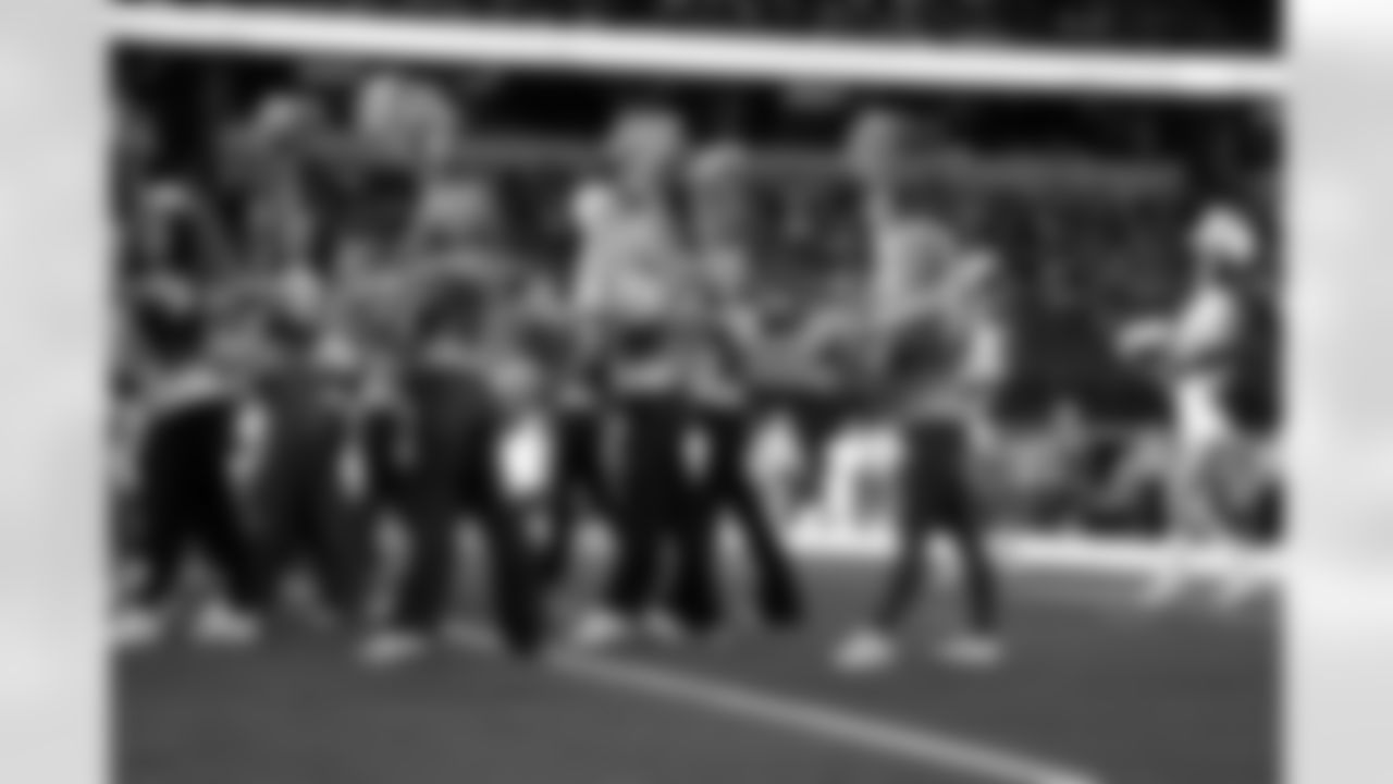 19 October 2025:   Cheerleaders halftime show
of the Dallas Cowboys during their regular season 44-22 win over the Washington Commanders at AT&T Stadium in Arlington, Texas.  Photo by James D. Smith/Dallas Cowboys