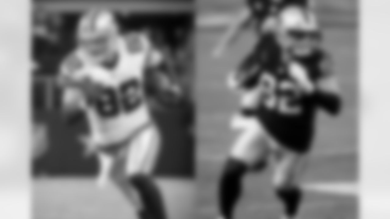 1) Although this tight end's 16 seasons played (2003-17, 2019) with the Cowboys is tied for the most in franchise history, he finished his career with the Raiders.

Jason Witten still holds club records for career games played (255), starts (245), catches (1,215) and receiving yards (12,977), among several others, and is second in receiving touchdowns (72). The NFL's 2012 Walter Payton Man of the Year, he was also an 11-time Pro Bowl player and earned two first-team All-Pro nods. Following a run with the Cowboys that will land him in the Ring of Honor and likely the Hall of Fame, Witten closed out his time in the NFL by playing a final season with the Raiders in 2020.