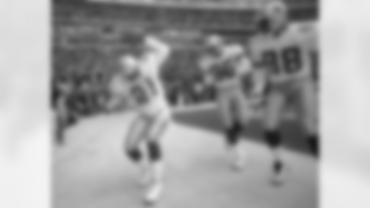 *10) Only one player in Cowboys history has recorded a rushing attempt, a pass reception, an interception and a punt return in the same game, doing so against the Eagles in the divisional round of the 1995 playoffs. Who was it? *
There's a reason Deion Sanders is in the Pro Football Hall of Fame. Just check out this postseason showdown in which he led the Cowboys to a 30-11 victory over Philadelphia with one run for 21 yards, a catch for 13 more, an interception for 12 and two punt returns for a combined 21 yards as well. His lone carry actually saw him reach the end zone, which was the only rushing touchdown he registered during his four seasons with Dallas.