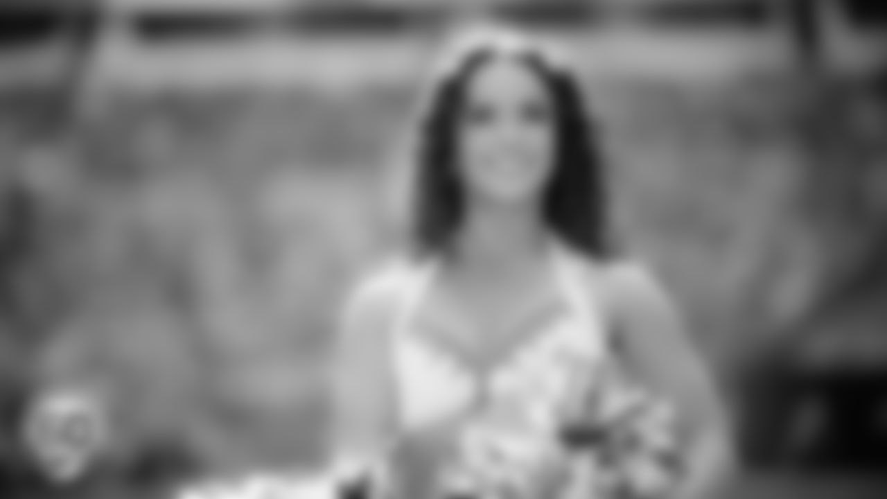 Miami Dolphins Cheerleader Alexia L. poses during an NFL football game against the Cincinnati Bengals on Sunday, Dec. 21, 2025 in Miami Gardens, FL. (AJ Shorter/Miami Dolphins via AP)