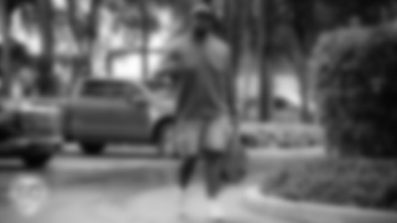 Miami Dolphins defensive tackle Kenneth Grant (90) arrives before an NFL football game against the Cincinnati Bengals on Sunday, Dec. 21, 2025 in Miami Gardens, FL. (Raul Maristany/Miami Dolphins via AP)