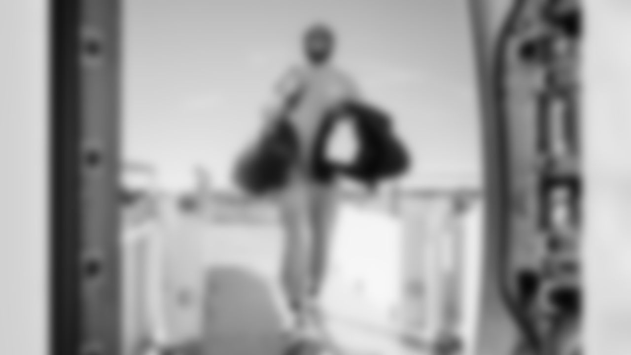 Miami Dolphins wide receiver Cedrick Wilson Jr. (19) during arrivals to the plane for travel to Boston on Saturday, Jan. 3, 2026, in Fort Lauderdale, Fla. (Tomas Diniz Santos/Miami Dolphins)