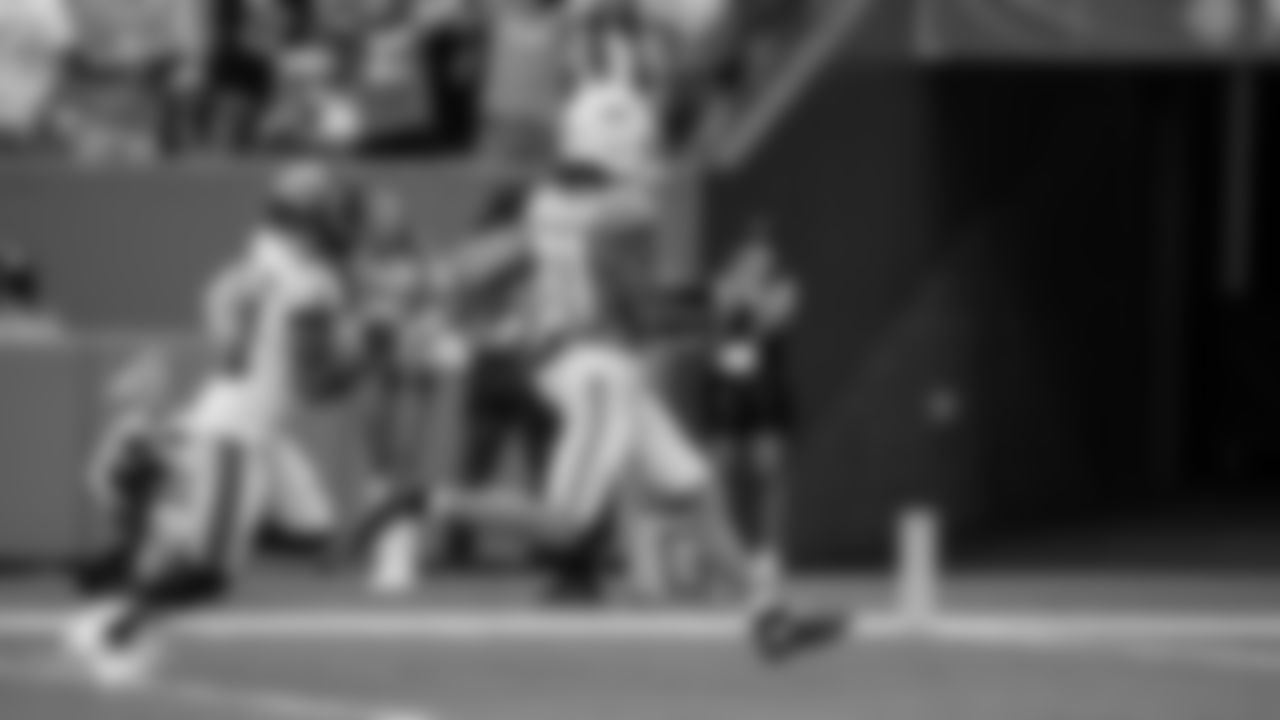 Miami Dolphins wide receiver Theo Wease Jr. (81) runs the ball into the end zone for a touchdown during an NFL football game against the Tampa Bay Buccaneers on Sunday, Dec. 28, 2025 in Miami Gardens, FL. (Tomas Diniz Santos/Miami Dolphins via AP)