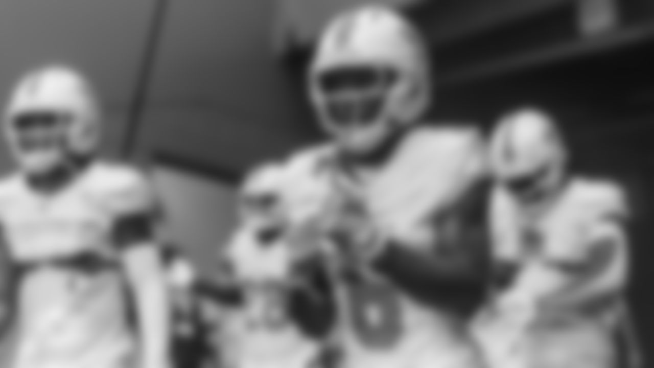 Miami Dolphins wide receiver Malik Washington (6) exits the tunnel before an NFL football game against the New Orleans Saints on Sunday, Nov. 30, 2025 in Miami Gardens, FL. (AJ Shorter/Miami Dolphins via AP)