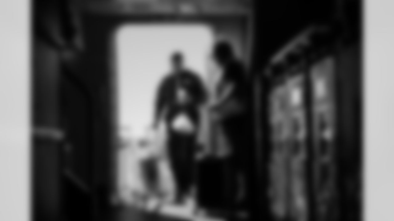 Miami Dolphins linebacker Quinton Bell (56) during arrivals to the plane for travel to Boston on Saturday, Jan. 3, 2026, in Fort Lauderdale, Fla. (Tomas Diniz Santos/Miami Dolphins)