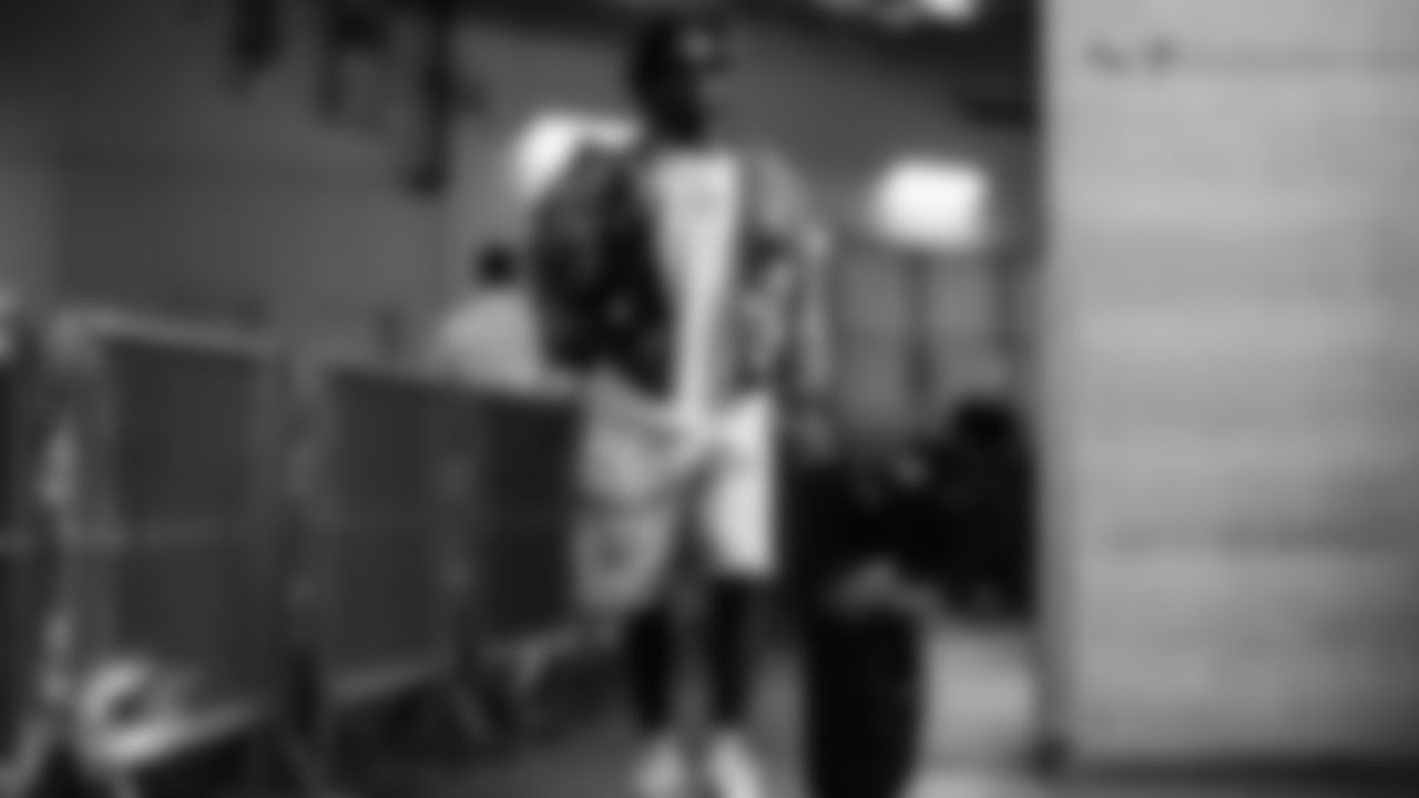 Miami Dolphins wide receiver Tahj Washington (84) arrives before an NFL football game against the Atlanta Falcons on Sunday, Oct. 26, 2025 in Atlanta, GA. (Tomas Diniz Santos/Miami Dolphins via AP)