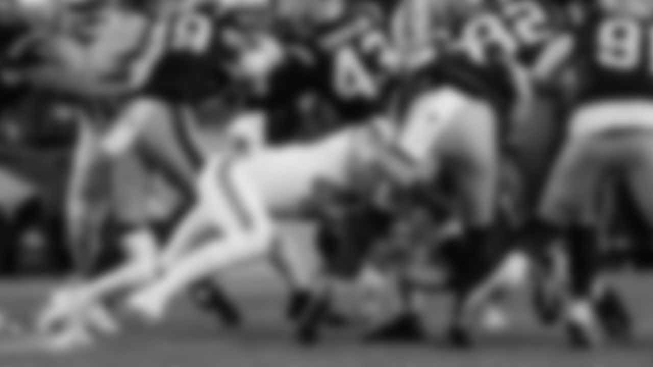 Miami Dolphins linebacker Jackson Woodard (42) makes a tackle during an NFL football game against the New England Patriots on Sunday, Jan. 4, 2026 in Foxborough, MA. (Ryan Lee/Miami Dolphins via AP)