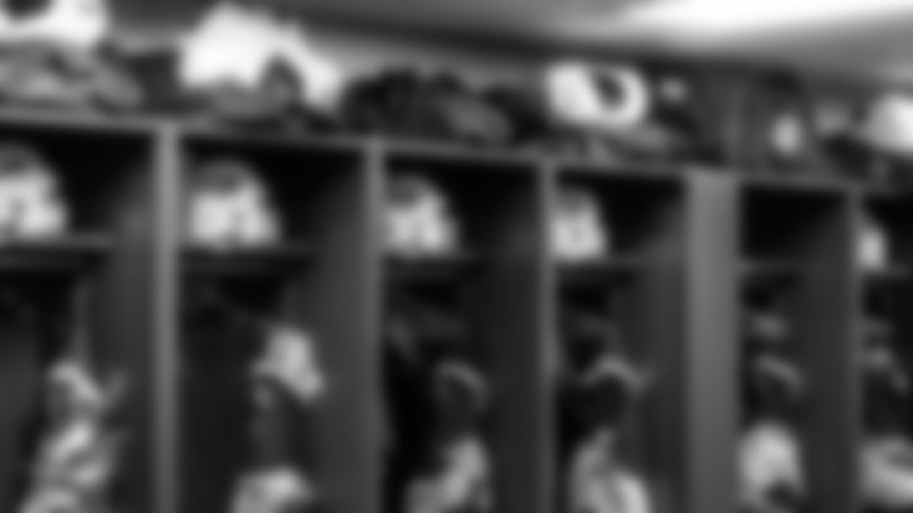 Miami Dolphins merchandise in the locker room before an NFL football game against the New England Patriots on Sunday, Jan. 4, 2026 in Foxborough, MA. (Tomas Diniz Santos/Miami Dolphins via AP)