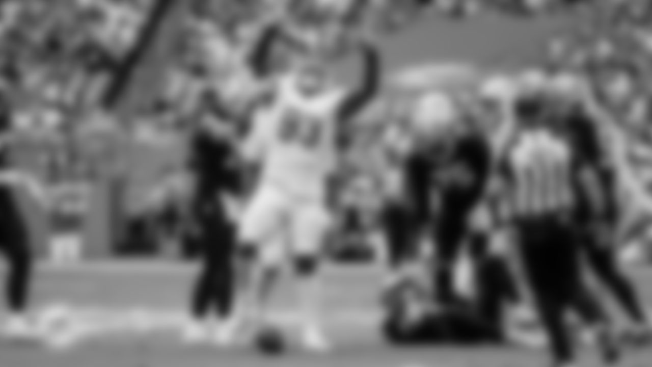 Miami Dolphins defensive tackle Zeek Biggers (93) celebrates during an NFL football game against the New Orleans Saints on Sunday, Nov. 30, 2025 in Miami Gardens, FL. (Ruben Gonzalez/Miami Dolphins via AP)