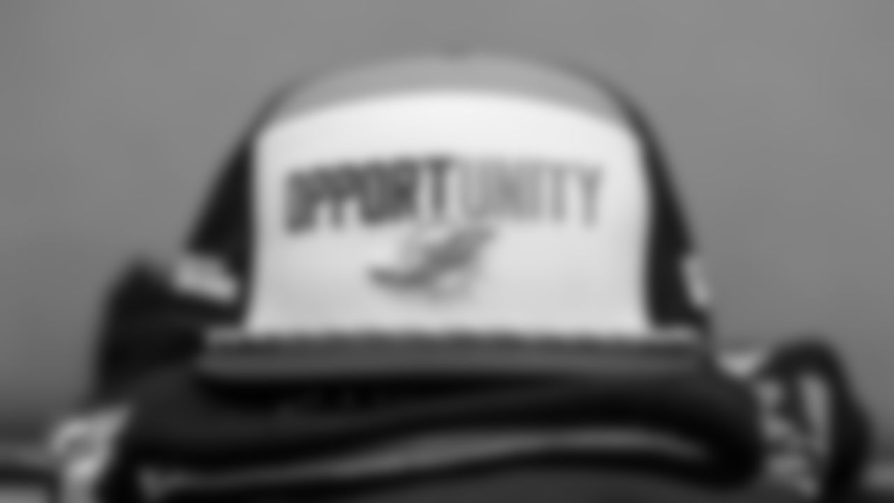 Miami Dolphins Inspire Change merchandise in the locker room before an NFL football game against the Tampa Bay Buccaneers on Sunday, Dec. 28, 2025 in Miami Gardens, FL. (Tomas Diniz Santos/Miami Dolphins via AP)