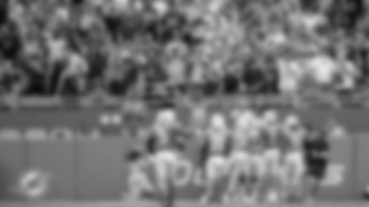 Miami Dolphins fans celebrate during an NFL football game against the Tampa Bay Buccaneers on Sunday, Dec. 28, 2025 in Miami Gardens, FL. (Tomas Diniz Santos/Miami Dolphins via AP)