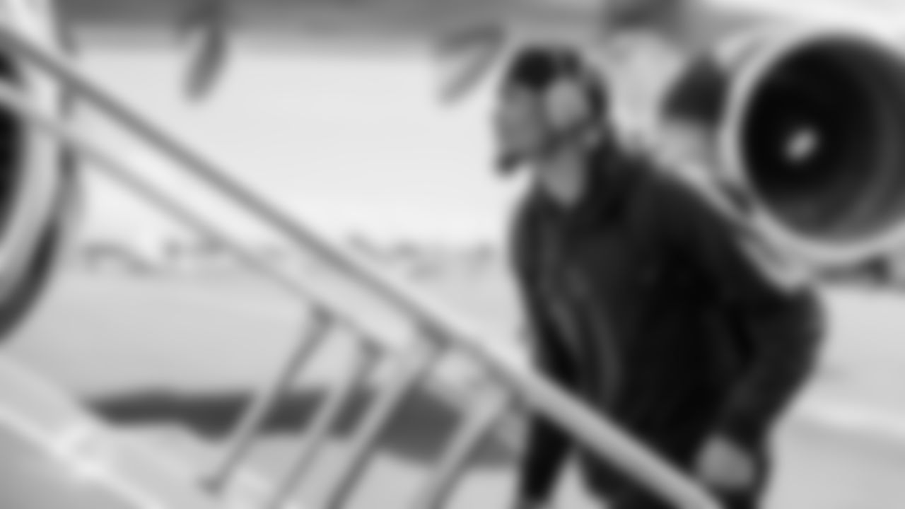 Miami Dolphins cornerback Isaiah Johnson (46) during arrivals to the plane for travel to New York on Saturday, Dec. 6, 2025, in Fort Lauderdale, Fla. (Tomas Diniz Santos/Miami Dolphins)