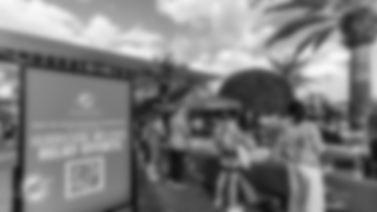 Miami Dolphins Jason Jenkins Days of Service event before an NFL football game against the Baltimore Ravens on Thursday, Oct. 30, 2025 in Miami Gardens, Fla. (AJ Shorter/Miami Dolphins via AP)