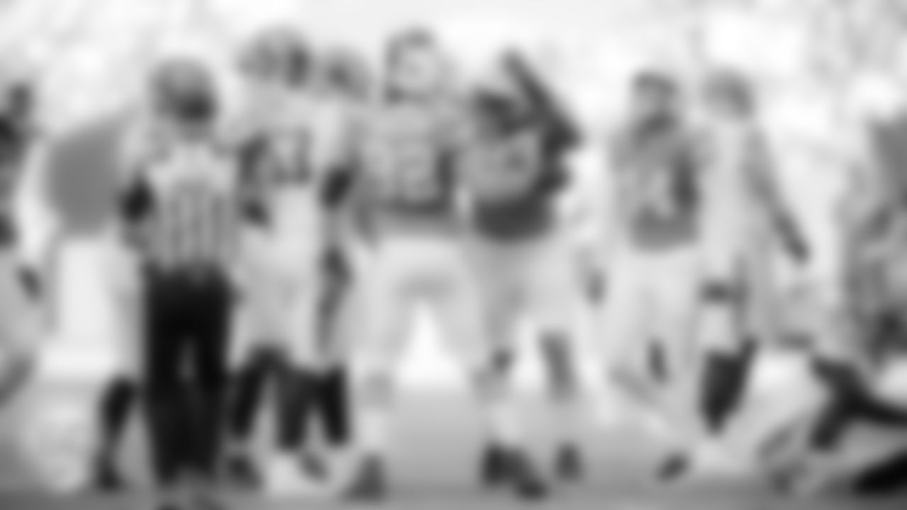 Miami Dolphins defensive tackles Zach Sieler (92) and Zeek Biggers (93) celebrate during an NFL football game against the Cincinnati Bengals on Sunday, Dec. 21, 2025 in Miami Gardens, FL. (Tomas Diniz Santos/Miami Dolphins via AP)