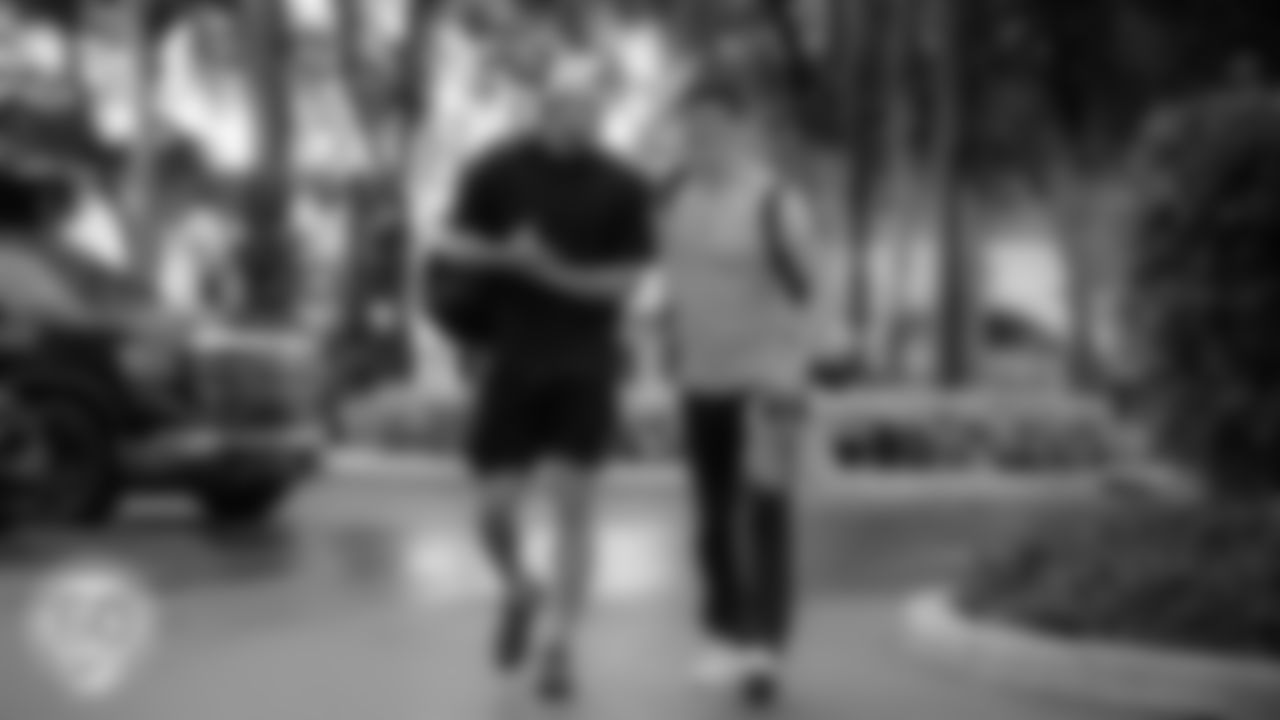 Miami Dolphins punter Jake Bailey (16) and kicker Riley Patterson (47) arrive before an NFL football game against the Cincinnati Bengals on Sunday, Dec. 21, 2025 in Miami Gardens, FL. (Raul Maristany/Miami Dolphins via AP)