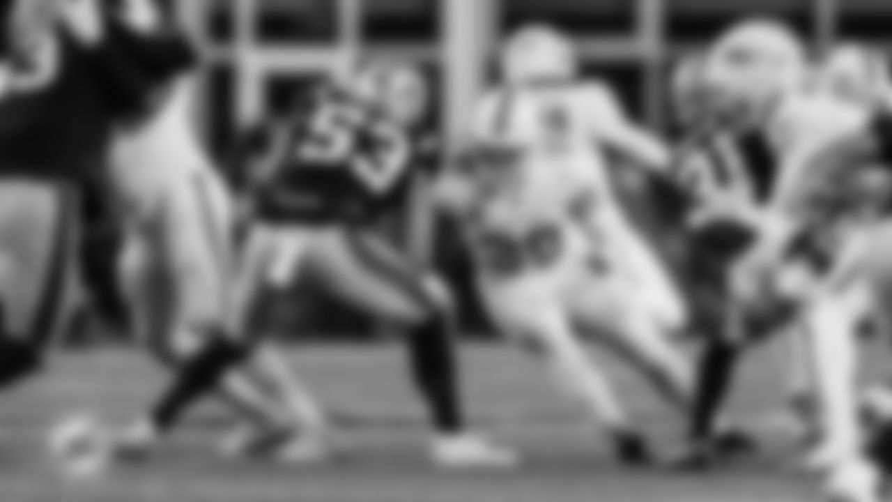 Miami Dolphins fullback Alec Ingold (30) blocks during an NFL football game against the New England Patriots on Sunday, Jan. 4, 2026 in Foxborough, MA. (Tomas Diniz Santos/Miami Dolphins via AP)