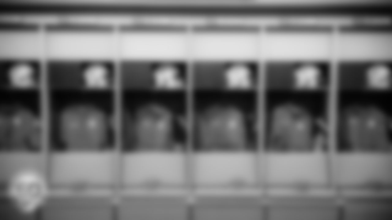 Miami Dolphins merchandise in the locker room before an NFL football game against the Cincinnati Bengals on Sunday, Dec. 21, 2025 in Miami Gardens, FL. (Tomas Diniz Santos/Miami Dolphins via AP)