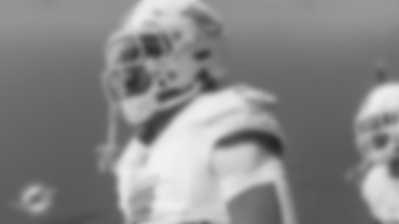 Miami Dolphins running back Jaylen Wright (5) exits the tunnel before an NFL football game against the New Orleans Saints on Sunday, Nov. 30, 2025 in Miami Gardens, FL. (AJ Shorter/Miami Dolphins via AP)