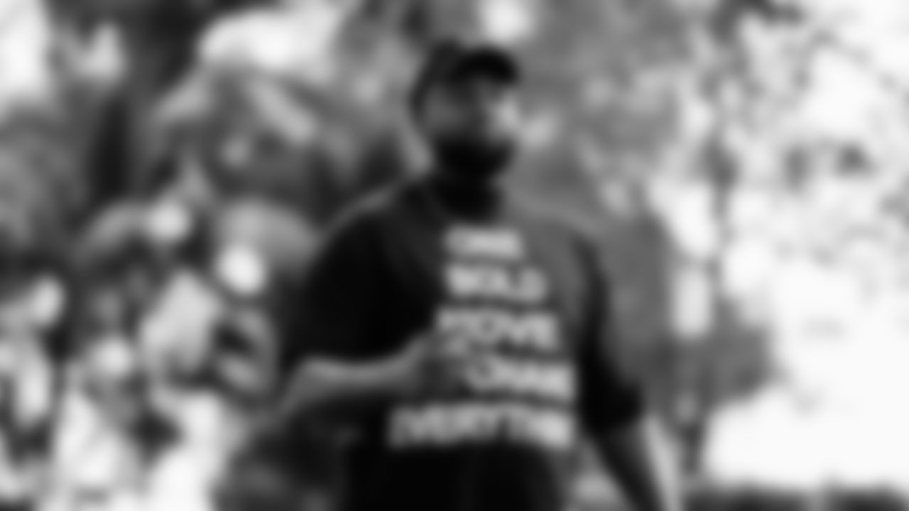 Miami Dolphins offensive lineman Roy Mbaeteka (76) arrives before an NFL football game against the New Orleans Saints on Sunday, Nov. 30, 2025 in Miami Gardens, FL. (Tomas Diniz Santos/Miami Dolphins via AP)