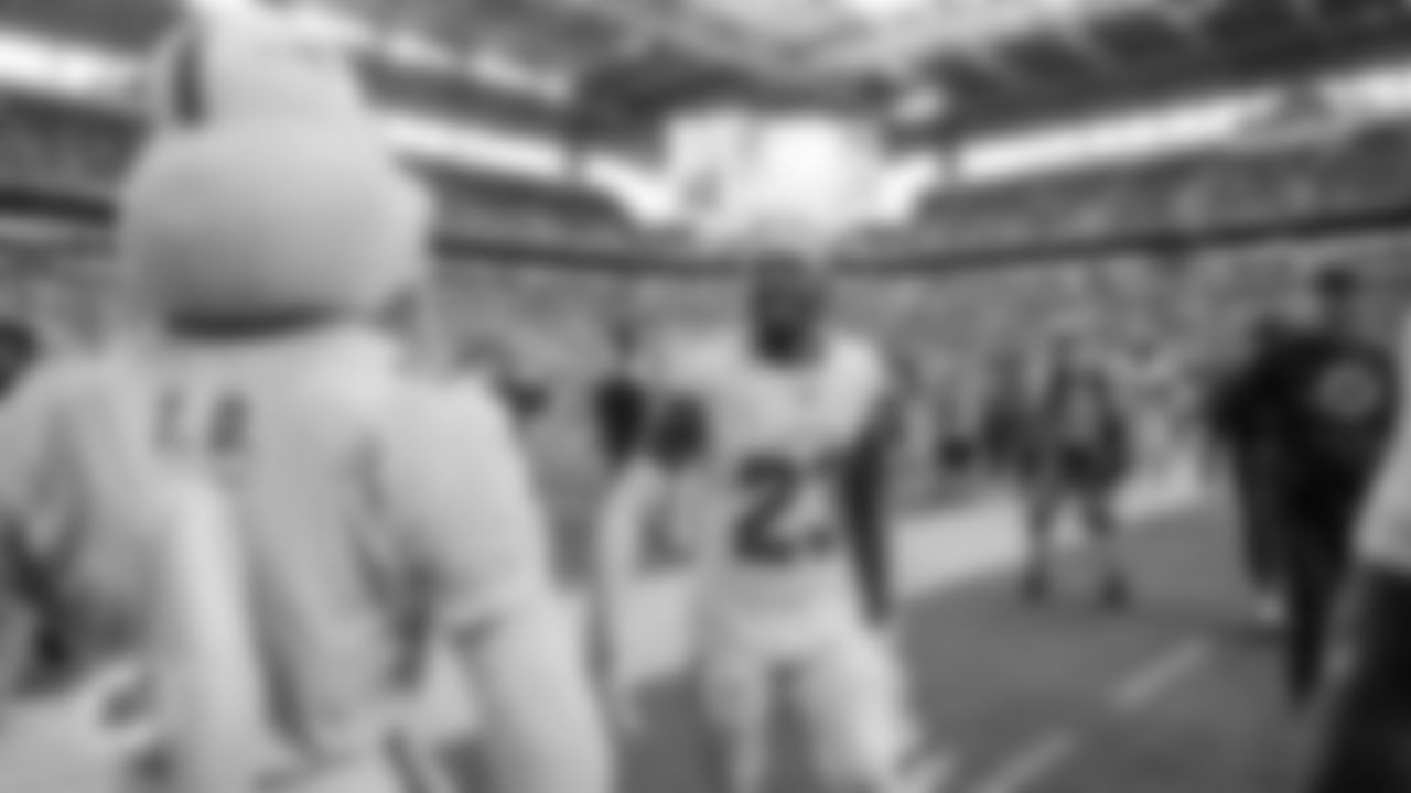 Miami Dolphins cornerback Jack Jones (23) exits the field after an NFL football game against the Buffalo Bills on Sunday, Nov. 9, 2025 in Miami Gardens, Fla. (Lauren Sopourn/Miami Dolphins via AP)