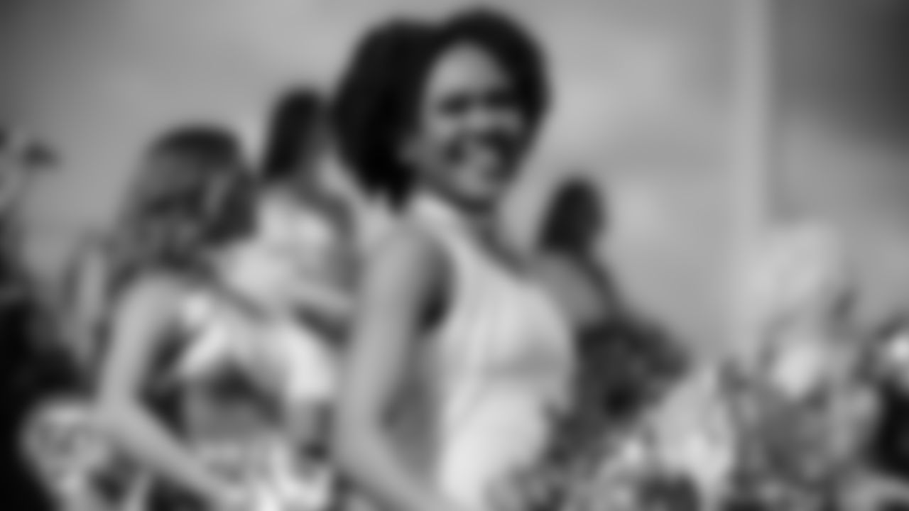 Miami Dolphins Cheerleader Kimora M. performs before an NFL football game against the Cincinnati Bengals on Sunday, Dec. 21, 2025 in Miami Gardens, FL. (Jose Pineiro/Miami Dolphins via AP)