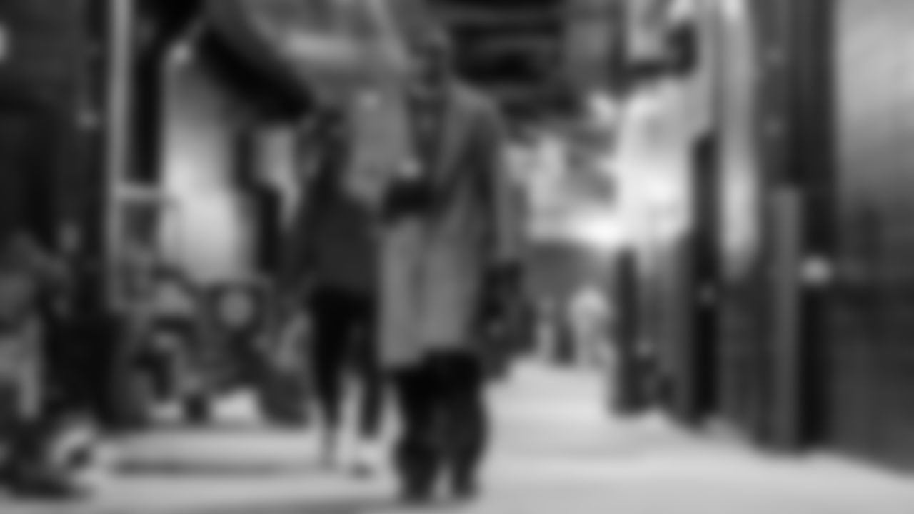 Miami Dolphins linebacker Quinton Bell (56) arrives before an NFL football game against the New England Patriots on Sunday, Jan. 4, 2026 in Foxborough, MA. (Ryan Lee/Miami Dolphins via AP)