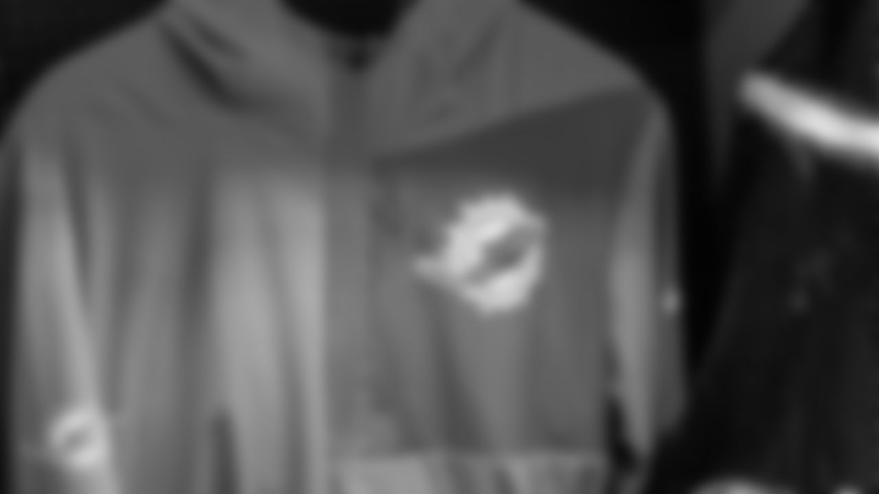 Miami Dolphins locker room details before an NFL football game against the New Orleans Saints on Sunday, Nov. 30, 2025 in Miami Gardens, FL. (Tomas Diniz Santos/Miami Dolphins via AP)