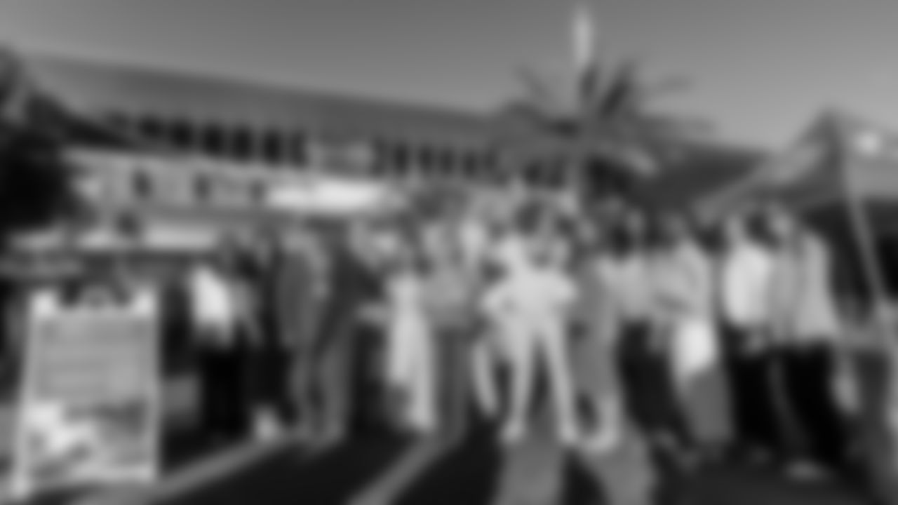 Miami Dolphins Jason Jenkins Days of Service event before an NFL football game against the Baltimore Ravens on Thursday, Oct. 30, 2025 in Miami Gardens, Fla. (AJ Shorter/Miami Dolphins via AP)