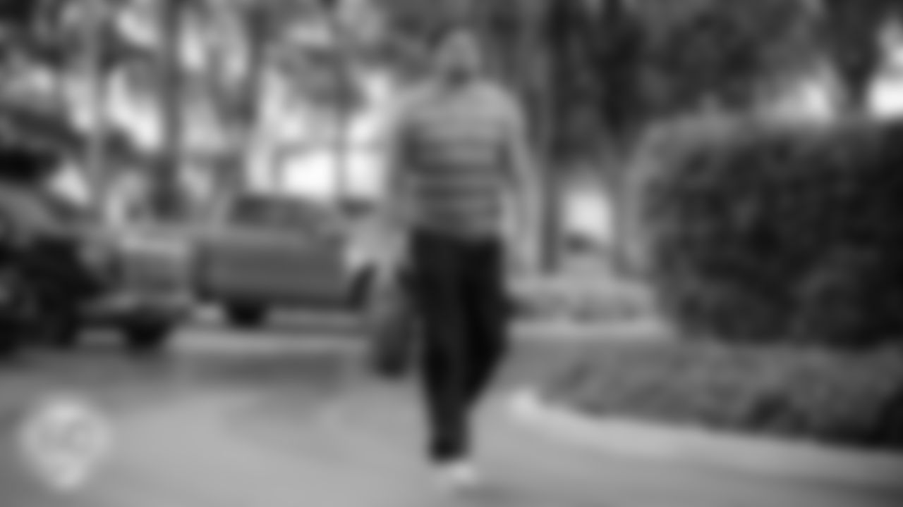 Miami Dolphins linebacker Cameron Goode (53) arrives before an NFL football game against the Cincinnati Bengals on Sunday, Dec. 21, 2025 in Miami Gardens, FL. (Raul Maristany/Miami Dolphins via AP)