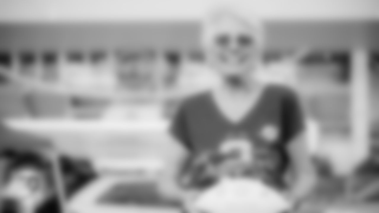 Miami Dolphins founding member Martha Jankowski poses before an NFL football game against the Cincinnati Bengals on Sunday, Dec. 21, 2025 in Miami Gardens, FL. (AJ Shorter/Miami Dolphins via AP)