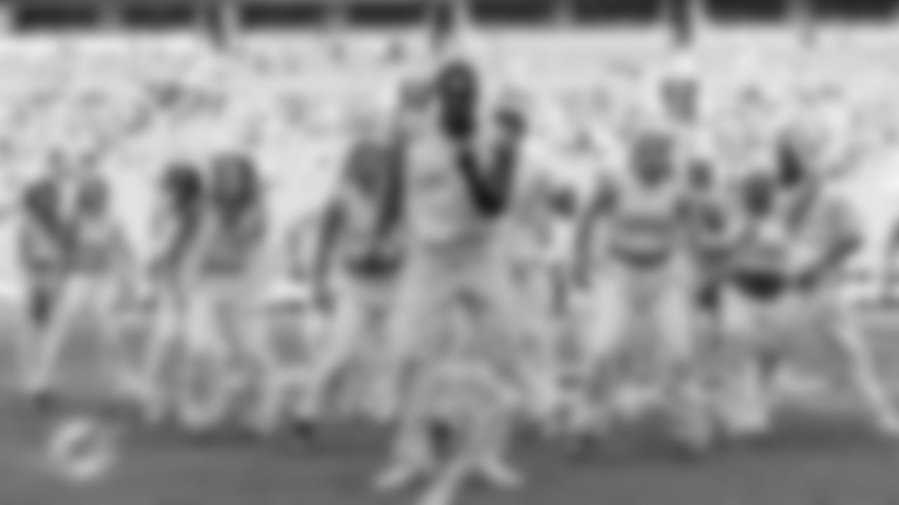 Halftime performance during an NFL football game between the Miami Dolphins and the Buffalo Bills on Sunday, Nov. 9, 2025 in Miami Gardens, Fla. (Kevin Tubbergen/Miami Dolphins via AP)