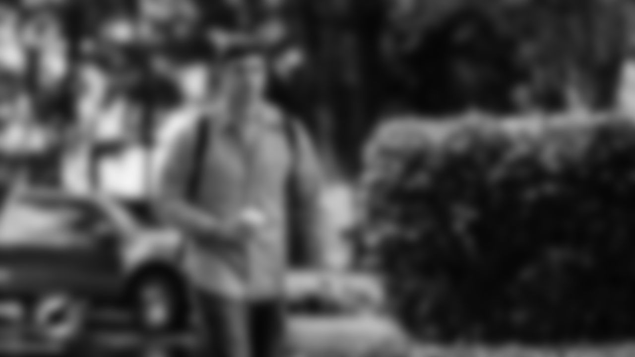 Miami Dolphins kicker Riley Patterson (47) arrives before an NFL football game against the New Orleans Saints on Sunday, Nov. 30, 2025 in Miami Gardens, FL. (Tomas Diniz Santos/Miami Dolphins via AP)