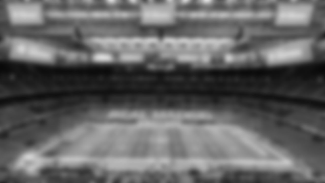 General view of Bernabéu Stadium before an NFL football game against the Washington Commanders on Sunday, Nov. 16, 2025 in Madrid. (Robby Illanes/Miami Dolphins via AP)