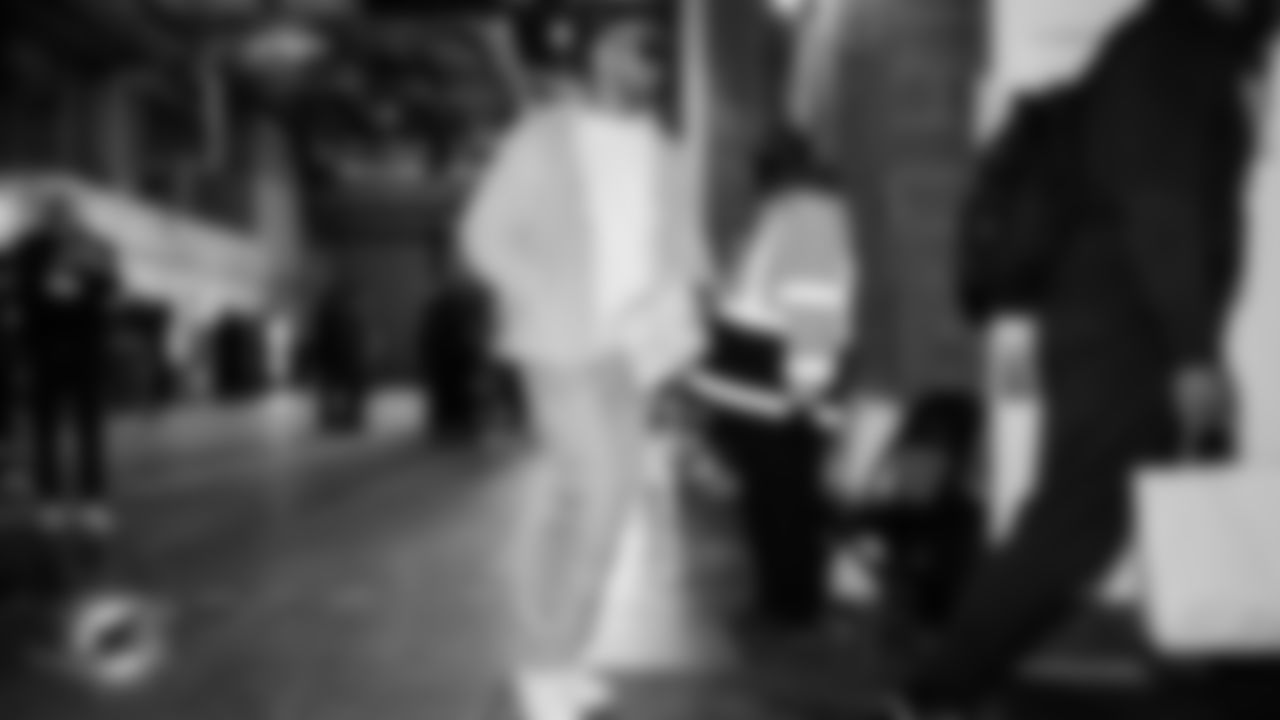 Miami Dolphins quarterback Tua Tagovailoa (1) arrives before an NFL football game against the New York Jets on Sunday, Dec. 7, 2025 in East Rutherford, NJ. (Tomas Diniz Santos/Miami Dolphins via AP)