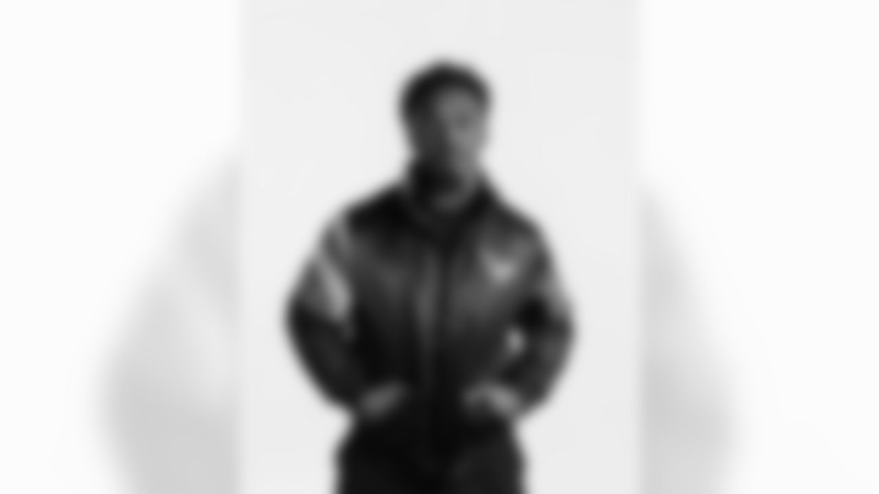 Jaelan Phillips and Nakobe Dean in the new Eagles starter jackets.