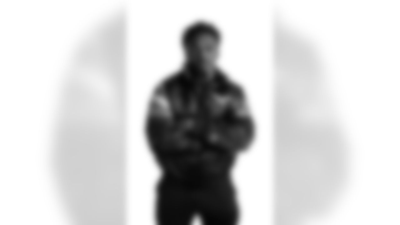 Jaelan Phillips and Nakobe Dean in the new Eagles starter jackets.