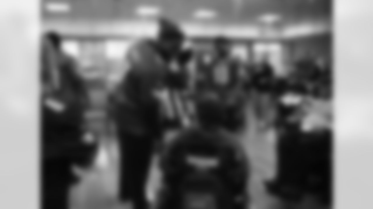 The Eagles crew visiting Philadelphia VA Hospital.