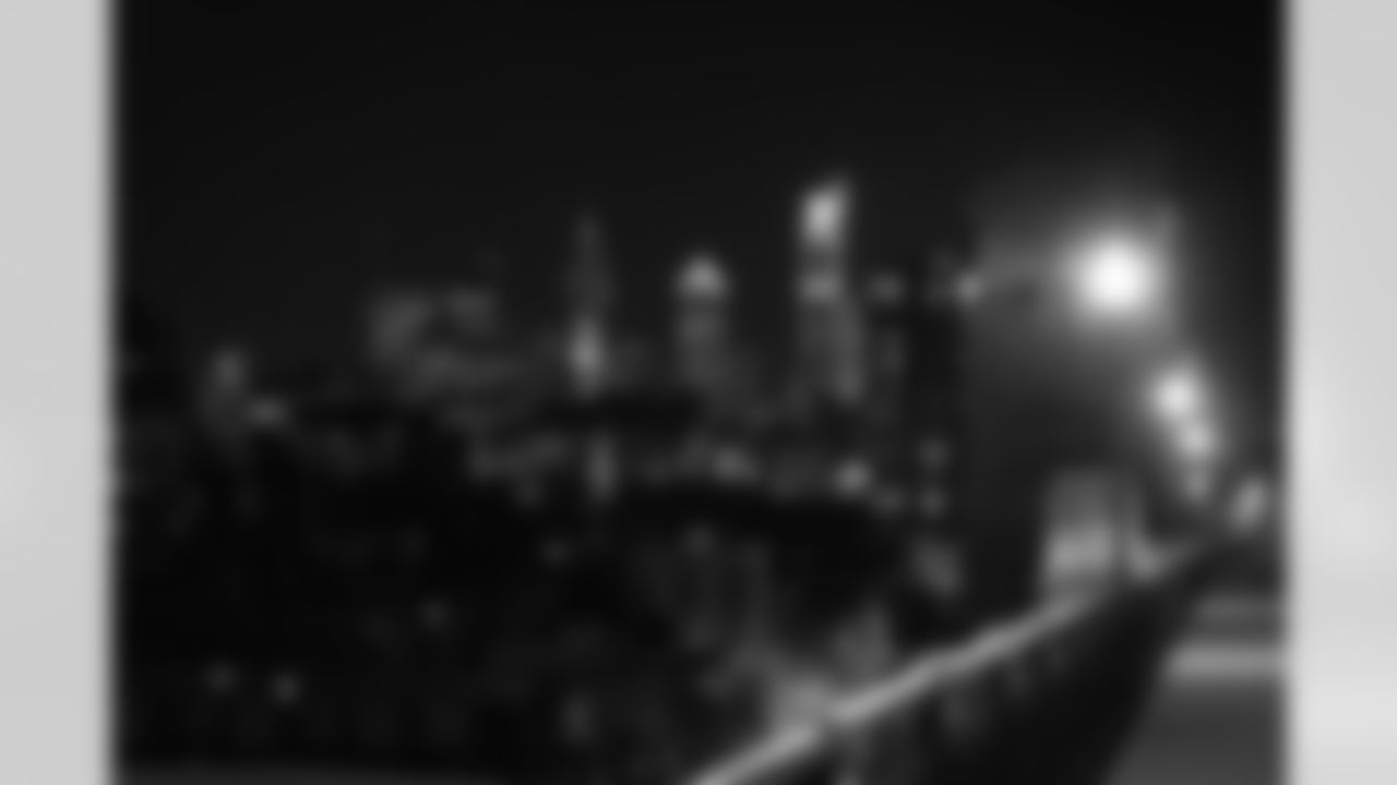 Philadelphia is lit up green as the Eagles head into the playoffs.