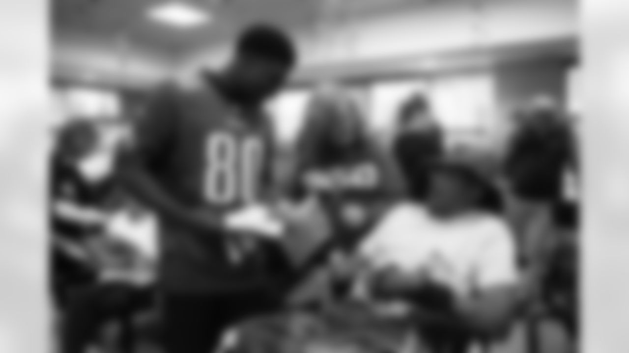 The Eagles crew visiting Philadelphia VA Hospital.