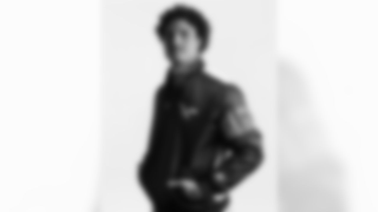 Jaelan Phillips and Nakobe Dean in the new Eagles starter jackets.