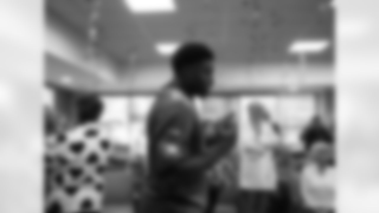 The Eagles crew visiting Philadelphia VA Hospital.