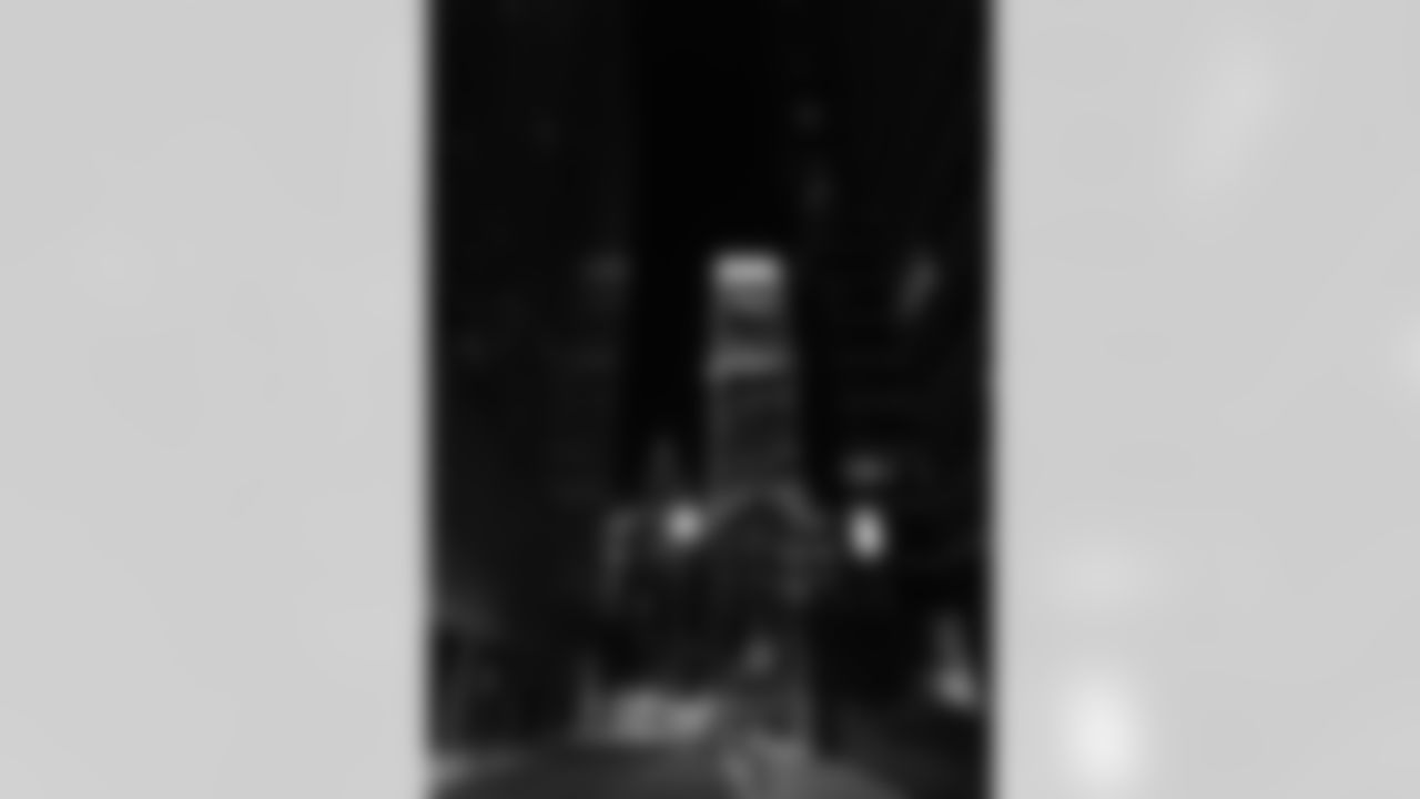 Philadelphia is lit up green as the Eagles head into the playoffs.