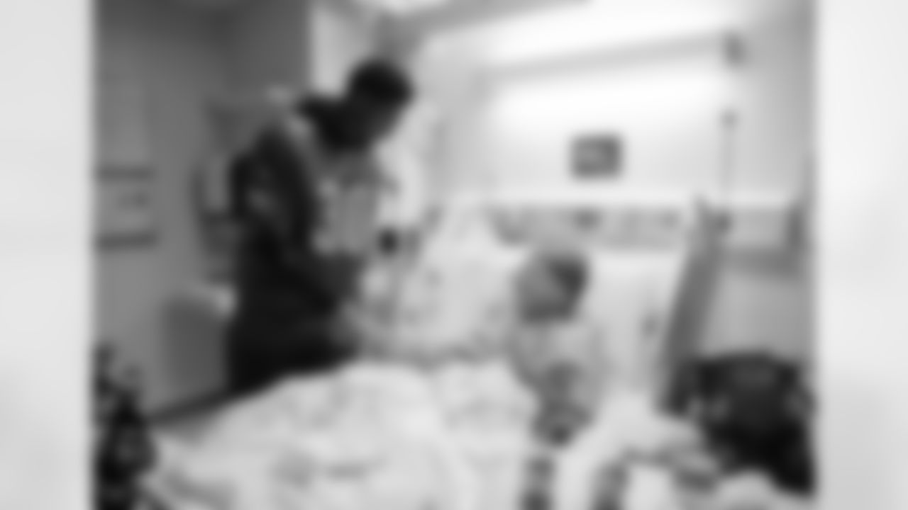 The Eagles crew visiting Philadelphia VA Hospital.